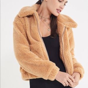 Urban Outfitters Cropped Teddy Coat
